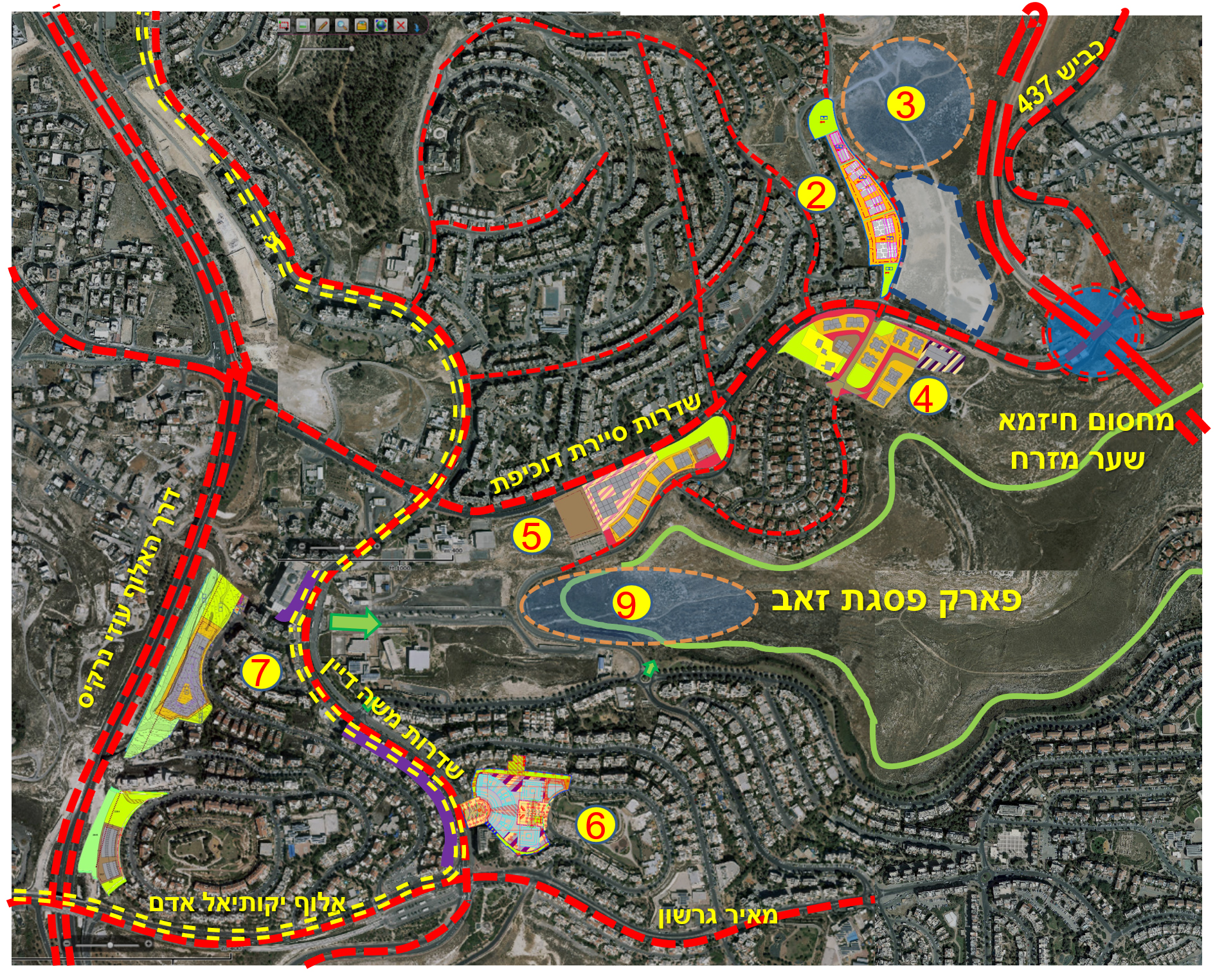 תב"ע אינפילים פסגת זאב – מתחמים 2-7 | אדריכלית רחל לוינשטיין